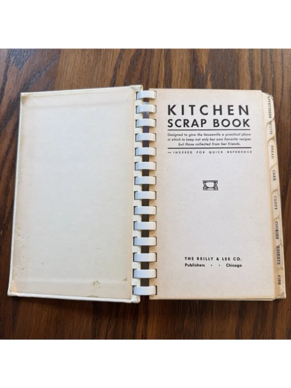 1965 Kitchen‎ Scrap Book Vintage Reilly & Lee Company Spiral Binding